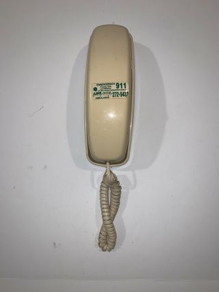 Vintage At&t Trimline 210 Telephone Push Button Landline Desk Wall Phone
