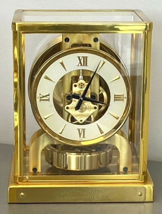 Jaeger Lecoultre Cal.  526 - 5 Atmos Swiss Mantle Clock Not Running No Res