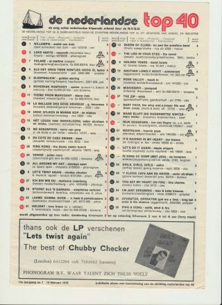 Radio Veronica De Nederlandse Top 40 14 February 1976