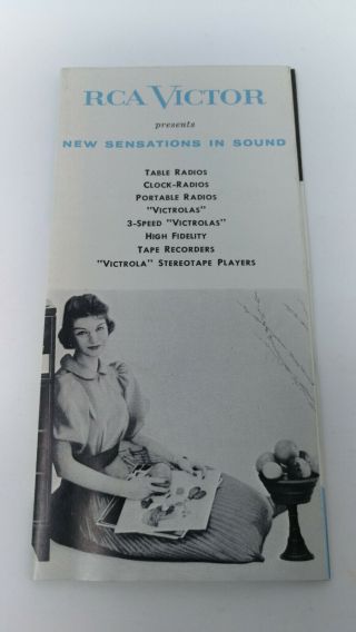 Vintage 1950s Rca Victor Radio & Tape Recorder Advertising Booklet