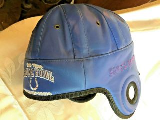 Superbowl XLI Colts Old Time Football Helmet Liner 2