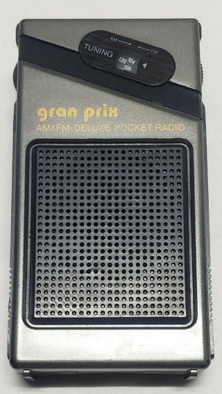 Vintage Gran Prix A200 Am/fm Deluxe Pocket Portable Radio