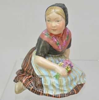 Royal Copenhagen Overglaze Figurine Faroe Islands Girl 12416