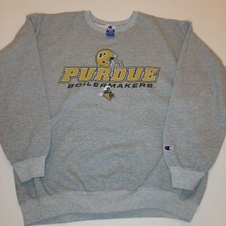 Vintage Champion Purdue University Boilermakers Football Sweatshirt Size L