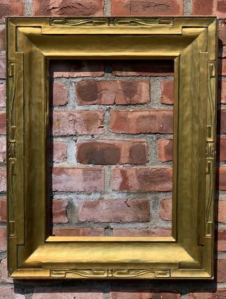 C1910 J H Miller Carved Gold Gilded Taos Style Antique Picture Frame.  20 X 14