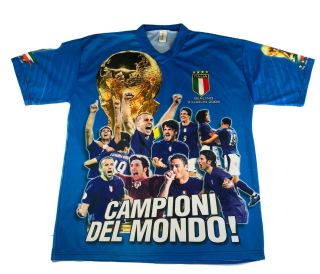Italy Soccer Jersey Size Xl 2006 World Cup Champions Shirt Italia Football Vgc
