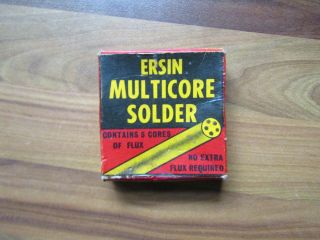 Vintage Ersin Multicore Solder Cardboard Packaging Box - Vintage Advertising