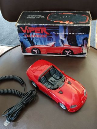 1994 Red Dodge Viper Car Shaped Telephone Phone Landline Model Hc - 950 Not