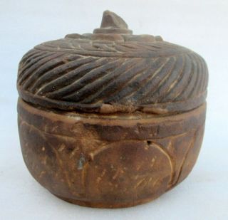 1800 ' s Antique Old Rare Sand Stone Hand Carved Mughal Kitchen Bread Chapati Box 5