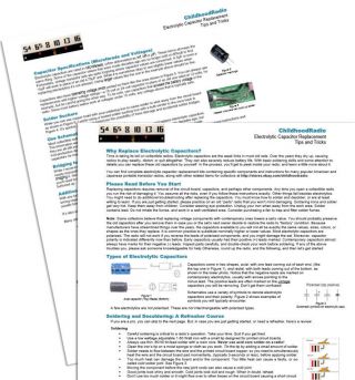 Ge P780 A B H Transistor Radio Electrolytic Recap Kit Parts & Color Instructions