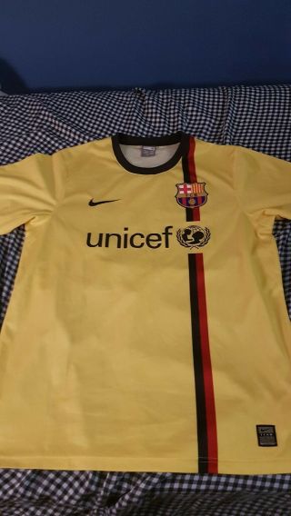 Nike Fc Barcelona Soccer Jersey Shirt 2008/09 Size M