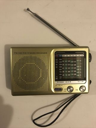 Radio Portable Am/fm/mw/sw 9 Band Receiver Mw/sw1 - 7