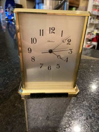 5 " 7/8 Chelsea Brass Table Desk Clock