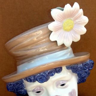 Rare Lladro Melancholy Clown Head Figurine 5542 3