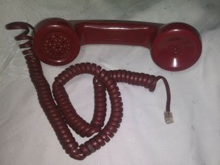Vintage Bell System Western Electric Red - Handset Only - Emergency Phone With Cord
