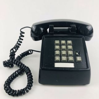 Vintage Radio Shack Et 165 Desktop Push Button Phone Black Telephone