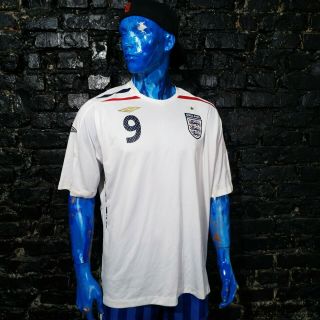 Rooney England Team Jersey Home Shirt 2007 - 2009 White Umbro Trikot Mens 3xl