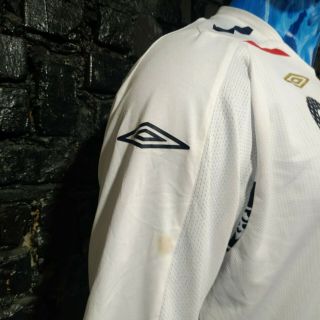 Rooney England Team Jersey Home shirt 2007 - 2009 White Umbro Trikot Mens 3XL 2