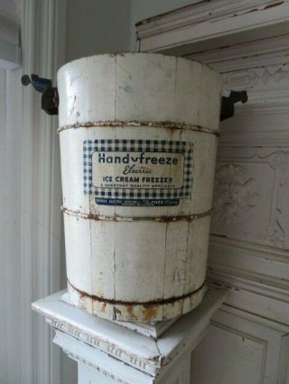 The Best Old Vintage Wood Ice Cream Bucket White Label