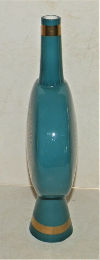 Jonathan Adler Vase Dark Turquoise Stoneware 12 