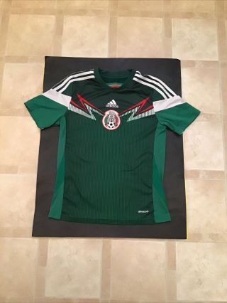 Adidas Youth 2014 Mexico Home Soccer World Cup Jersey Sz Large