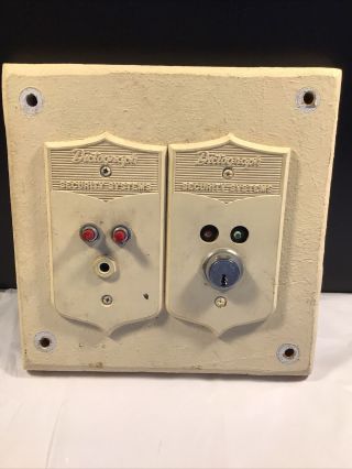 Vintage Dictograph Security Alarm System Plate