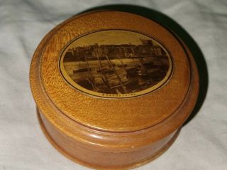 Rare Antique/vintage Mauchine Ware Pocket Sun Dial/ Compass C/a 1880 