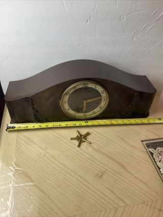 Germany Art Deco Westminster Chime Mantel Clock 8 - Day,  Key - Wind Read.