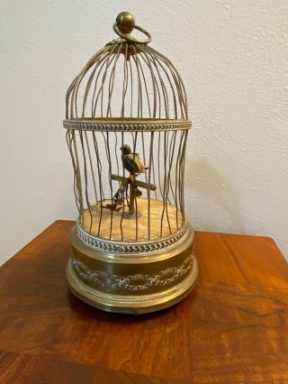 Antique French Mechanical Singing Bird Cage Automaton