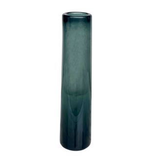 Mid - Century Modern Glass Tubular Sculptued Vase By Per Lutken For Holmegaard