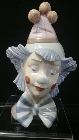 Lladro 5612 Reflecting Clown Head Bust Figure 10 