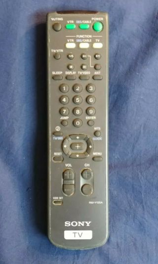 Sony Rm - Y135a Tv Remote Control For Kv 27s20 Kv 27v20 Kv 27v25 Kv 29rs20 32s20