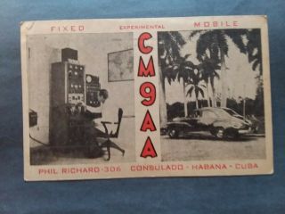 Cm9aa - Habana - Cuba - Operator & Equipment Photo - Phil Richard - 1950 - Qsl
