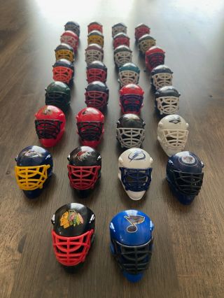 Franklin Nhl Ice Hockey Mini Goalie Masks Helmets Complete Set Of 30