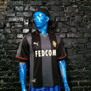 Monaco Jersey 2002/03 Away Size Xl Shirt Mens Football Maillot Soccer Puma Ua