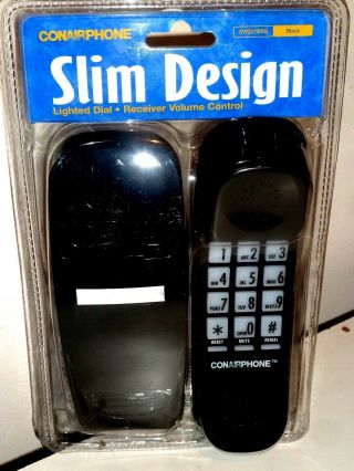 Conair Phone Slim Design Lighted Dial Desk/wall Mount Phone - Sw204acs