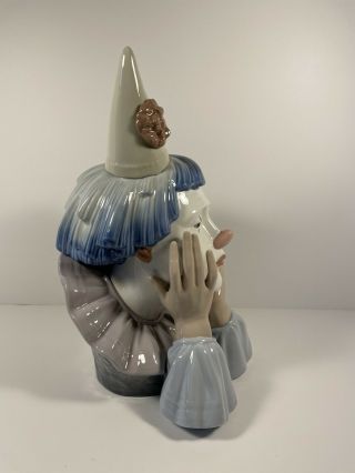 Lladro Porcelain ' Jester ' Head Sad Clown Bust Figurine 5129,  Retired 3