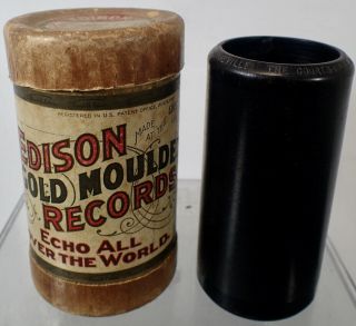 Old Edison Gold Moulded Record Cylinder 9143 The Courtship Of Barney & Eileen