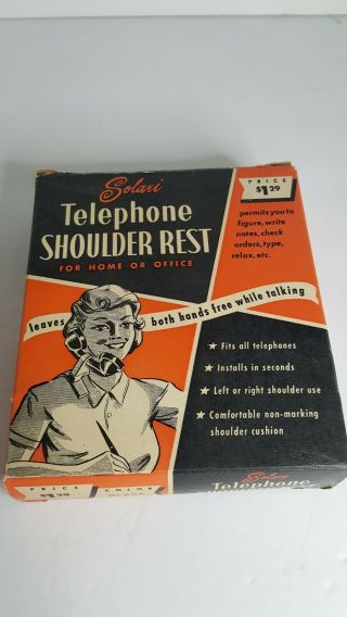 Vintage Solari Telephone Shoulder Rest Black 2