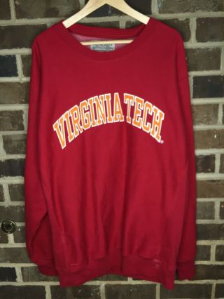 Vtg 90’s Steve And Barrys Virginia Tech College Men’s L Heavyweight Sweatshirt