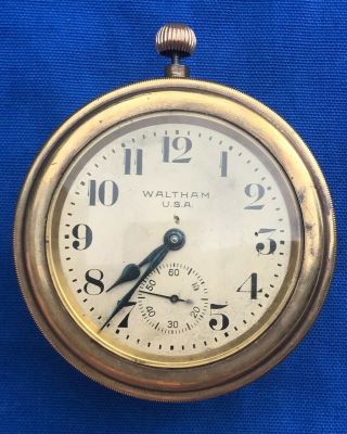 Antique Waltham Chronometer 8 Days Clock U S Army Tank ? Not Usn Navy Runs