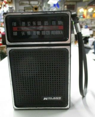 Vintage Midland Am/fm Radio Model 10 - 418 -