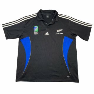 Adidas All Blacks Zealand Irb Rugby World Cup 2007 Training Shirt Mens 2xl