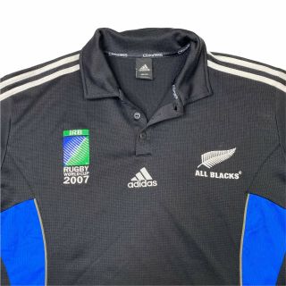 Adidas All Blacks Zealand IRB Rugby World Cup 2007 Training Shirt Mens 2XL 3