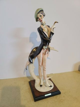 Giuseppe Armani Lady Clown Figurine Moon Signed & Numbered Limited Edition Italy