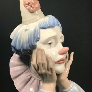 Lladro 5129,  Jester Clown Bust/Head,  Porcelain Sculpture,  Retired, 3