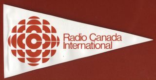 Vintage Qsl Pennant Radio Canada International Wimpel