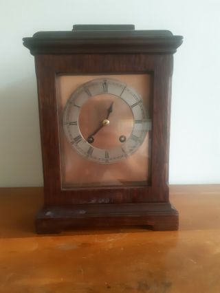 Antique Lenzkirch Bracket Clock 1 Million Wood Brass C.  1890 Work Condit.  No Key