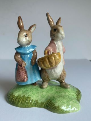 John Beswick Beatrix Potter Flopsy And Benjamin Bunny Figurine 2001 P4155