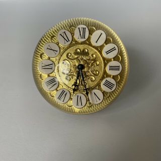 Rare Vintage Swiss Imhof Lucite Crystal Ball Clock 15 Jewel Movement - Read